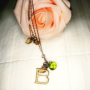 David Audrey letter necklace